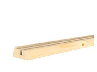 Abschlußleiste Fichte gerad 19x40x2400mm astig, massiv, roh