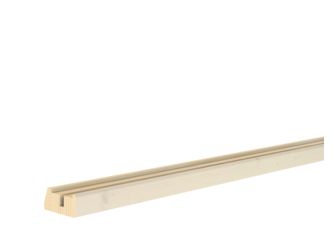 Abschlußleiste Fichte gerad 19x40x2400mm astig, massiv, weiß transp. endbehandelt