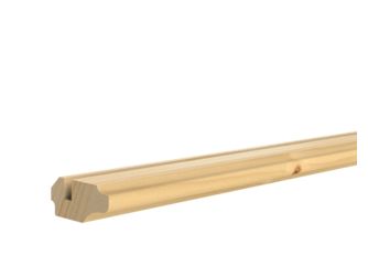 Abschlußleiste Fichte prof. 20x40x2400mm astig, massiv, farblos endbehandelt