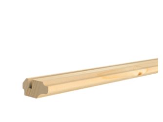 Abschlußleiste Fichte prof. 20x40x2400mm astig, massiv, roh