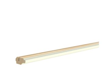 Abschluss RAL 9003 Weiß 20x40x2400mm Massiv, Endbehandelt, Clip 4