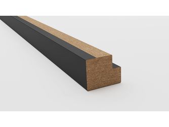 Abschlussleiste ABL 27 Schwarz extra matt CC009 2600x27x22mm