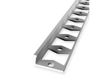 Abschlussprofil PF 303 G geschlossen gestanzt 21x9,5x1,5mm 8mm 2,5m Alu eloxiert silber