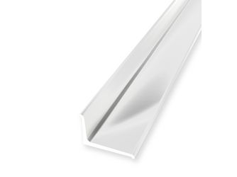 Abschlussprofil PF 369 N/SK selbstklebend 18x12mm 2,7m Alu pulverbes. weiß glänzend