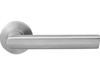 Advantage Rosettengarnitur "L-Form TRE" BB, Edelstahl matt, Nylon Unterkonstruktion, Ø55mm