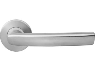 Advantage Rosettengarnitur "S-Form TRE" BB, Edelstahl matt, Nylon Unterkonstruktion, Ø55mm