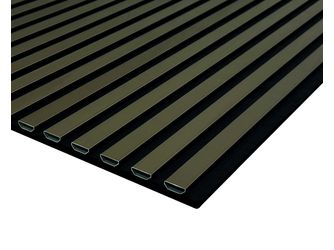 Akustikplatte PET+ALUp 565x17mm Alu bronze C33 pulverbeschichtet, 240cm