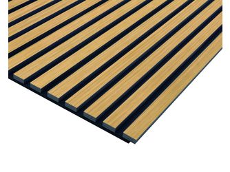 Akustikplatte PET+MDF 572,5x19mm Eiche natur FREI071, roh furniert, 267cm Akustikplatte PET+MDF 572,5x19mm Eiche natur FREI071, roh furniert, 267cm