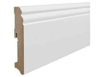 Altdeutsches Profil 18x115mm 2,4m MDF weiß foliert RAL9016