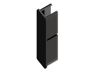 Alu-CLADDING Rhombus B Kappe links Schw. (10 Stk./ Pack), Endkappe