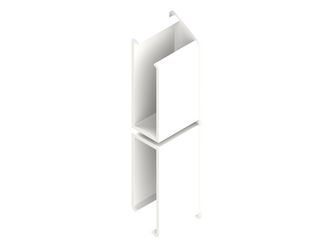 Alu-CLADDING Rhombus B Kappe rechts weiß (10 Stk./ Pack), Endkappe