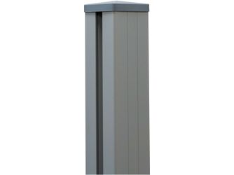 Alu-Steckzaunpfosten inkl. Kappe Silbergrau, DB701
