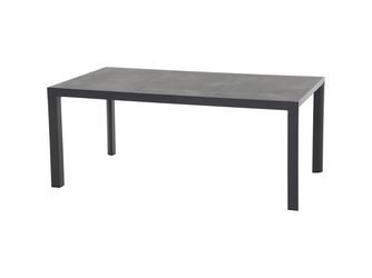 Alu-Tisch London 180x100cm Gestell aus Aluminium , Tischplatte aus Keramik