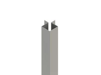 Aluminium-Eckprofil 2 Weißaluminium 54x64mm, 3m