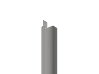 Aluminium Lisene 2 Weißaluminium 51x23mm, 3m