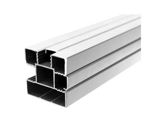 Aluminium-Steckzaunpfosten SILBER 68x68x2400mm inkl. Abstandhalter Schienen + Kappen