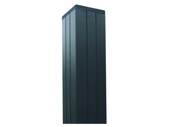 Aluminium TOR-Pfosten f. Steckzaunserien ANTHRAZIT 68x68x2400mm verstärkt Aluminium TOR-Pfosten f. Steckzaunserien ANTHRAZIT 68x68x2400mm verstärkt