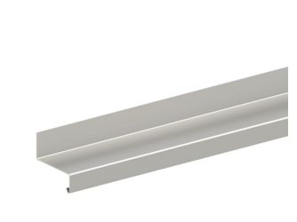 Aluminium Übergangsprofil 2 Weißaluminium 51x22mm, 3m
