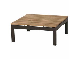 Alvida Loungetisch 74x74x30cm Gest. Alu-anthrazit, Tischpl. Teakholz natur Alvida Loungetisch 74x74x30cm Gest. Alu-anthrazit, Tischpl. Teakholz natur
