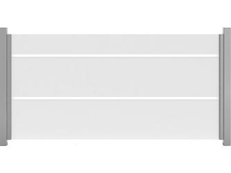 Sichtschutzzaun Glas Blockstreifen "Ambiente"