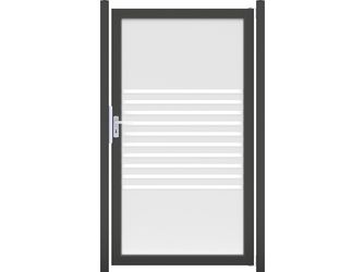 Tor Sichtschutzzaun Glas Streifen "Ambiente"