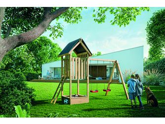 Anbauschaukel für Emmi, KDI-grün 233x190cm, inkl. Schaukelsitze