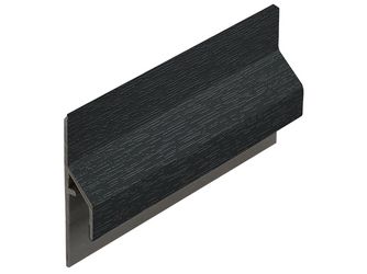 Anschlussprofil Schwarzgrau - Classic (mit Holzmaserung) 600cm