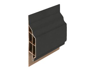 Anschlussprofil klassisch Graphitschwarz - Classic (mit Holzmaserung) 600cm