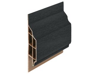 Anschlussprofil klassisch Schwarzgrau - Classic (mit Holzmaserung) 600cm