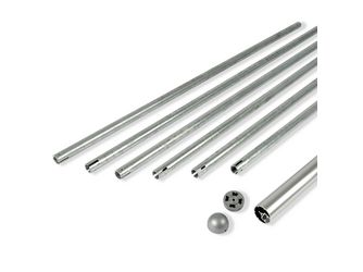 Außentreppe Gardentop Set3 Steiggeländer f. 6 Stufen Aluminium gerade