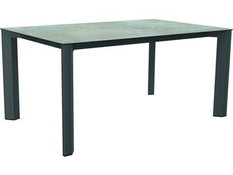 Ausziehtisch 160/210x100cm Penta Aluminium graphit Tischplatte Silverstar Quartz