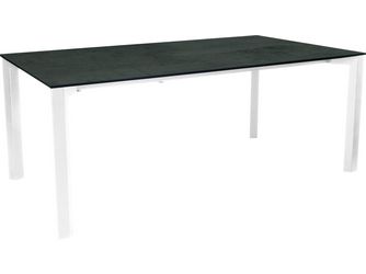 Ausziehtisch 160/210x100cm Penta Aluminium weiß Tischplatte Silverstar Smoky