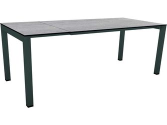 Ausziehtisch 160/210x90cm Aluminium anthrazit Tischplatte Silverstar Stone light