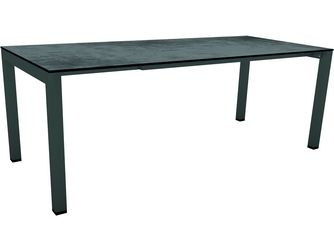 Ausziehtisch Aluminium anthrazit mit Tischplatte Silverstar Zement