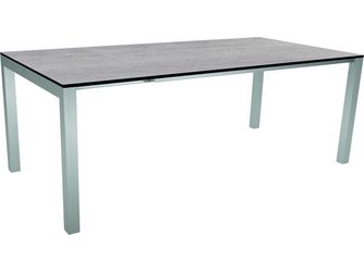 Ausziehtisch 160/210x90cm Edelstahl Tischplatte Silverstar Stone light
