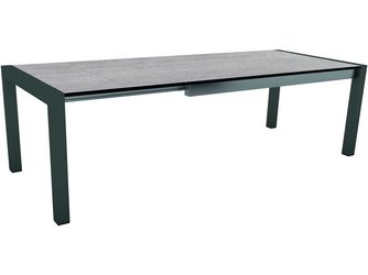 Ausziehtisch 174/254x90cm Aluminium anthrazit Tischplatte Silverstar Stone light