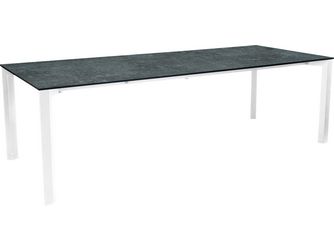 Ausziehtisch 200/250x100cm Penta Aluminium weiß Tischplatte Silverstar Metallic grau Ausziehtisch 200/250x100cm Penta Aluminium weiß Tischplatte Silverstar Metallic grau