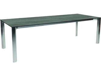 Ausziehtisch 200/250x100cm Penta Edelstahl Tischplatte Silverstar Zement