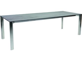 Ausziehtisch 200/250x100cm Penta Edelstahl Tischplatte Silverstar Zement hell Ausziehtisch 200/250x100cm Penta Edelstahl Tischplatte Silverstar Zement hell