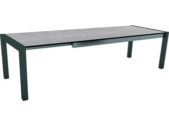 Ausziehtisch 214/294x100cm Aluminium anthrazit Tischplatte Silverstar Stone light