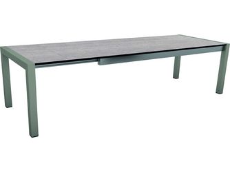 Ausziehtisch 214/294x100cm Aluminium graphit Tischplatte Silverstar Stone light