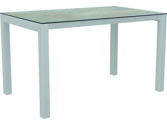 Ausziehtisch Classic 130/180x80cm Aluminium weiß Tischplatte Silverstar Quartz