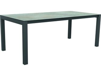 Ausziehtisch Classic 200/250x100cm Aluminium graphit Tischplatte Silverstar Quartz