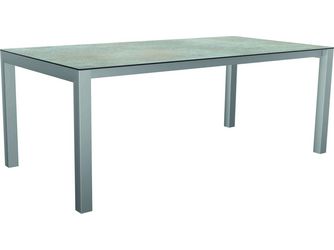 Ausziehtisch Classic 200/250x100cm Edelstahl Tischplatte Silverstar Quartz