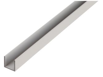 BA-Profil, U-Form, Alu natur, LxBxHxS 1000x10x10x1mm BA-Profil, U-Form, Alu natur, LxBxHxS 1000x10x10x1mm