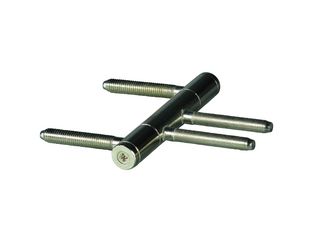 Bänder V4400 WF vernickelt (3-teilig) Bandmittelteile f. Holzfutter, Satz für ein Türblatt mit Zubehör