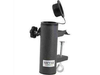 Balkonschirmklammer Universal Stahl anthrazit, mit Kunststoffadapter Balkonschirmklammer Universal Stahl anthrazit, mit Kunststoffadapter