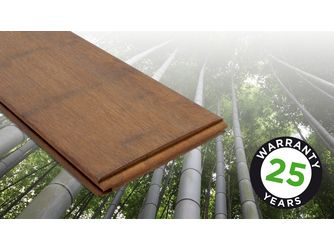 Terrassendiele Bambus natur-geölt einseitig bombiert, Clipmontage_laengsseitig stirnseitige Nut & Feder, Bamboo N-durance - 20 x 155 mm
