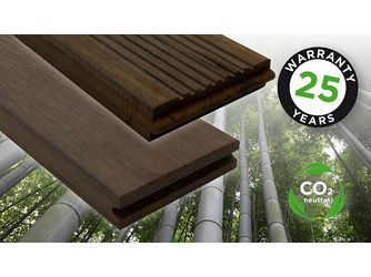 Terrassendiele Bambus natur-geölt einseitig geriffelt, einseitig glatt, Clipmontage_laengsseitig stirnseitige Nut & Feder, Bamboo X-treme - 30 x 137 mm