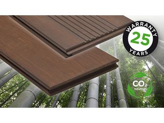 Terrassendiele Bambus natur-geölt einseitig geriffelt, einseitig glatt, Clipmontage_laengsseitig stirnseitige Nut & Feder, Bamboo X-treme - 20 x 178 mm